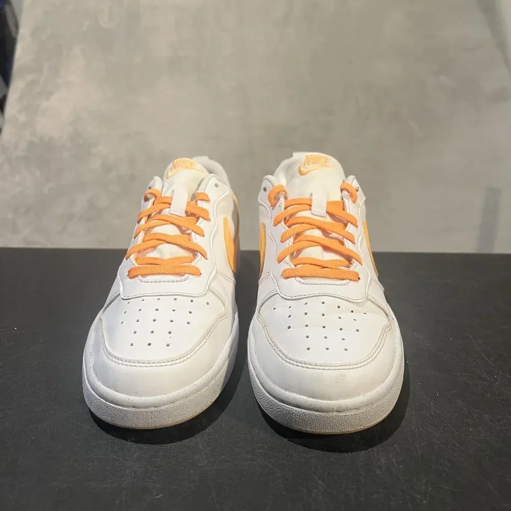 Nike Court Borough Low Recraft Shoes Youth Size 6Y White Orange Gum DV5456-119